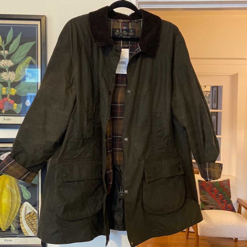 Barbour Beadnell Waxed Classic Jacket - Olive